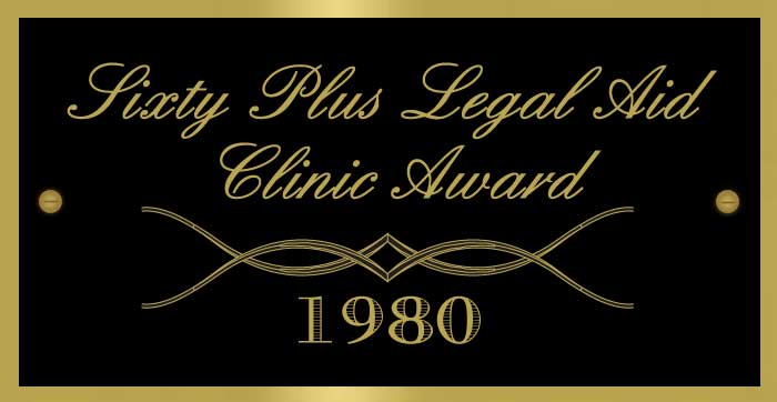 Sixty Plus Award Legal Aid Clinic